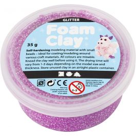 Foam Clay®, purple, glitter, 35 g/ 1 tub [HOB-788840]