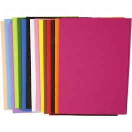 EVA Foam Sheets, A4, 210x297 mm, thickness 2 mm, 30 ass sheets/ 1 pack [HOB-79018]