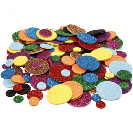 EVA Foam Circles, D: 12+20+32 mm, 1000 asstd./ 1 pack [HOB-79022]