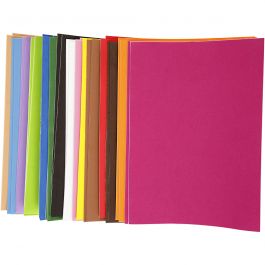 EVA Foam Sheets, A4, 210x297 mm, thickness 2 mm, 30 ass sheets/ 1 pack [HOB-79026]