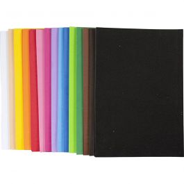 EVA Foam Sheets, A4, 210x297 mm, thickness 2 mm, 30 ass sheets/ 1 pack [HOB-79026]