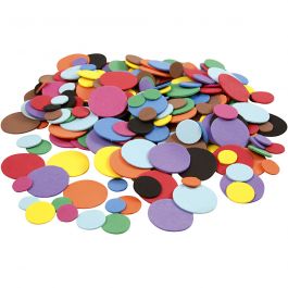 EVA Foam Circles, assorted colours, D: 12+20+32 mm, 2120 asstd./ 1 pack [HOB-79061]