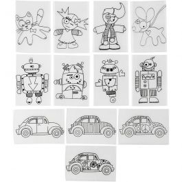 Shrink Plastic Sheets with motives, matt transparent, 10,5x14,5 cm, 36 sheet/ 1 pack [HOB-79077]