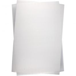 Shrink Plastic Sheets, Matt white, 20x30 cm, 10 sheet/ 1 pack [HOB-79090]