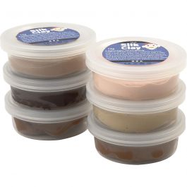 Silk Clay®, skin colours, 6x14 g/ 1 pack [HOB-79142]
