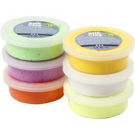 Silk Clay®, assorted colours, 6x14 g/ 1 pack [HOB-79151]