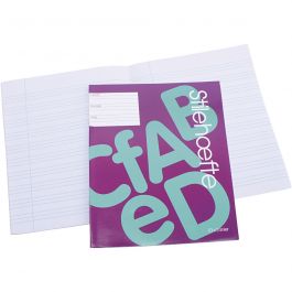 Exercise book with lined paper , 10 x 3 lines, A1,A2,A3,A4,A5,A6,A7,C6,C7,z-fold,Z-folded, size 17x21 cm, 64 , 70 g, 25 pc/ 1 pack [HOB-115230]