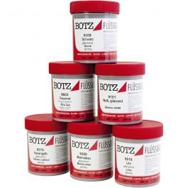 Glaze for clay, assorted colours, 6x200 ml/ 1 pack [HOB-675900]