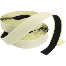 Velcro/Velcro tape, self-adhesive, thickness 2 cm, black, 25 m/ 1 pack [HOB-775042]