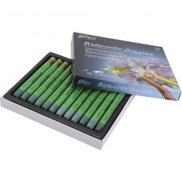 Watercolor Crayons, kadmium green (345), 12 pc/ 1 pack [HOB-427366]