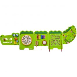 VIGA play wall with crocodile design, size 187x61 cm, 1 pc [HOB-907701]