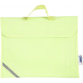 School Bag, size 36x29 cm, depth 9 cm, fluorescent yellow, 1pc