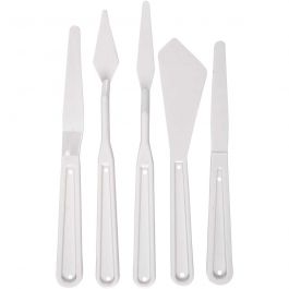 Palette Knives, L: 17-20 cm, W: 13-33 mm, 5 pc/ 1 pack [HOB-95222]