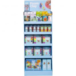 Floor Display Foam Clay®, H: 1560 mm, D. 390 mm, W: 580 mm, assorted colours, 102 sales units/ 1 pack [HOB-97531]