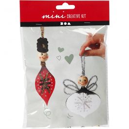 Creative mini kit, punched figures for making hanging decorations, 1 set [HOB-977350]