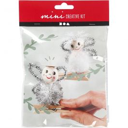 Creative mini kit, angels on wooden pegs, 1 set [HOB-977351]
