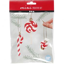 Creative mini kit, Christmas candy cane hanging decoration, 1 set [HOB-977354]