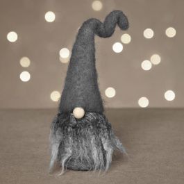 Mini Craft Kit, Christmas gnome, H: 13 cm, grey mixture, 1 pack [HOB-977428]
