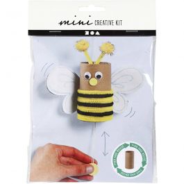 Creative mini kit, Toilet roll bouncing bee, 1 set [HOB-977435]