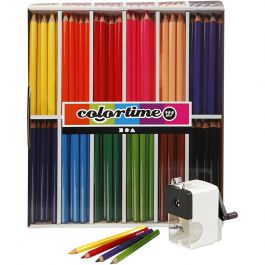 Colortime JUMBO Colouring Pencils, lead: 5 mm, class set, 1set [HOB-97771]
