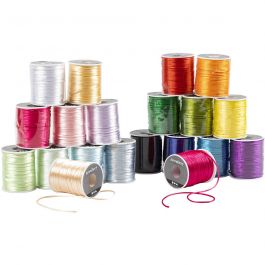 Satin Cord, thickness 2 mm, pastel colours, bold colours, 20x50 m/ 1 pack [HOB-980823]