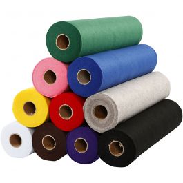 Craft felt, W: 45 cm, thickness 1,5 mm, 180-200 g, 10x5 m/ 1 pack [HOB-99265]