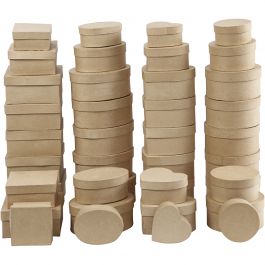 Boxes, D: 10-18 cm, H: 5-7,5 cm, 72pcs [HOB-99281]