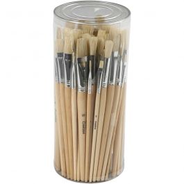 Nature Line Brushes, no. 1-10, short handles, 80 pc/ 1 pack [HOB-99821]