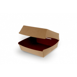 Menubox / Hamburger Tray 20x8,8x20 cm FSC®Mix kraft (300 pcs) [TK-9987220]