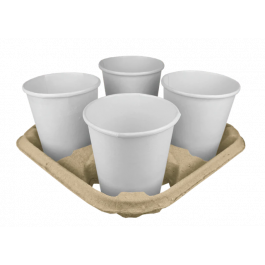 Carrier tray for 4 cups Recycled Carton (220 pcs) [TK-9987575]