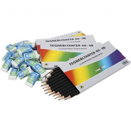 Drawing set, B,2B,4B,5B,6B,8B,9B,HB,H,2H,3H,4H, 1 pack [HOB-980538]