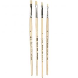 Nature Line Brushes, no. 00-1-2-4, short handles, 4 pc/ 1 pack [HOB100264]