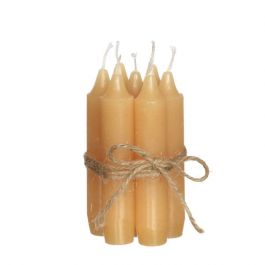 Candle tapered Honey  11cm tall (set of 7 pcs) [IFS-32164]