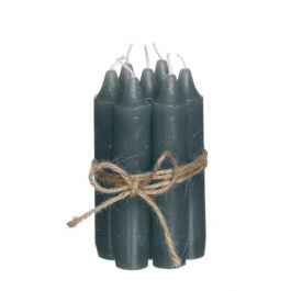Candle tapered Grey 11cm tall (set of 7 pcs) [IFS-32166]