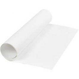 Faux Leather Paper, white, W: 50 cm, one coloured, 350 g, 1 m/ 1 roll [HOB498945]