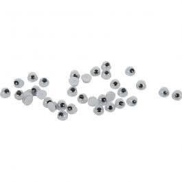 Googly Eyes, not sticky, D: 4 mm, 1000 pc/ 1 pack [HOB501041]