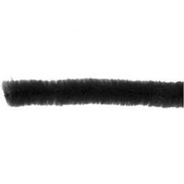 Pipe Cleaners, black, L: 30 cm, thickness 6 mm, 50 pc/ 1 pack [HOB51618]