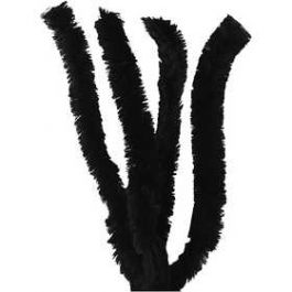 Pipe Cleaners, black, L: 40 cm, thickness 30 mm, 4 pc/ 1 pack [HOB51938]