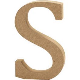 Letter, S, H: 8 cm, thickness 1,5 cm, 1 pc [HOB56378]