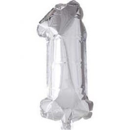 Foil Balloon, silver, 1, H: 41 cm, 1 pc [HOB59185]