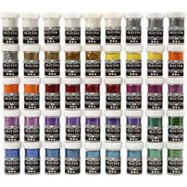 Glitter, assorted colours, 46x20 g/ 1 pack [HOB99851]