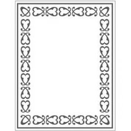 Embossing Folder, frame, size 11x14 cm, thickness 2 mm, 1 pc [HOB11766]