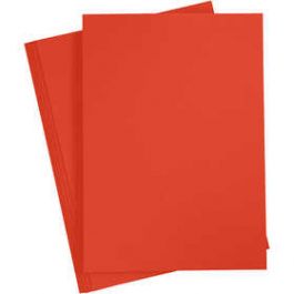 Card, pillar box red, A4, 210x297 mm, 180 g, 20 sheet/ 1 pack [HOB21114]