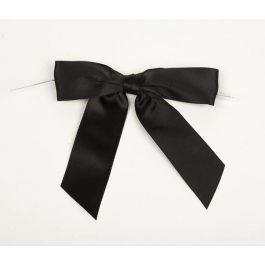 Bows pre-tied Black 2.2cm (100 pieces) [BOW7BL]