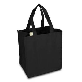 Wine bags 27+19x30cm Black (50 pcs) [FP-DNW019]
