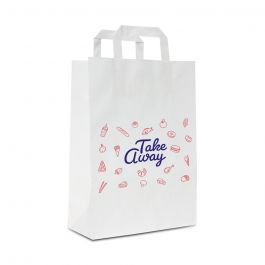 Take-away bags 18+8x22cm White (250 pcs) [FP-DP0206]
