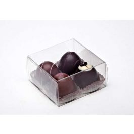 Plastic Gift Boxes 8.3x2.9x8.3cm Crystal Clear (25 pieces) [FB86]