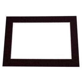 Mount Board Black 20.3x26.7cm Window - Outer size 27.9x35.6cm Conservation Quality (25 pieces) [MS30022]