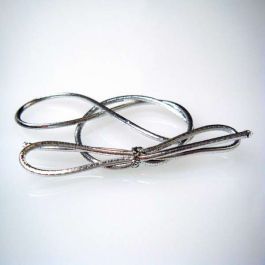 Decorative Loops Metallic Silver 25.5cm (50 pieces) [10MS]