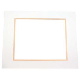 Mount Board Double thick Ivory/Gold 30.5x40.6cm with 19.4x29.5cm Window (10 pieces) [MD20106]